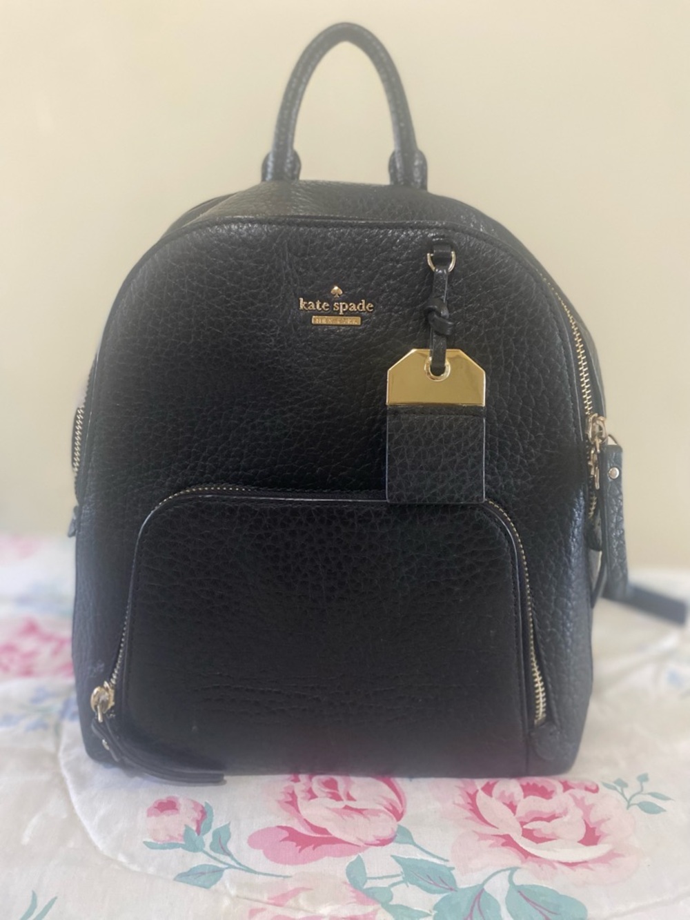Kate Spade Carter Street Caden Leather Backpack - Black